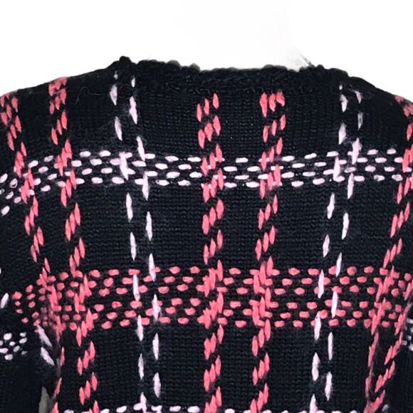 Talbots Petites Size Large Vintage Black Plaid Cardigan/Jacket Pockets - Picture 5 of 10